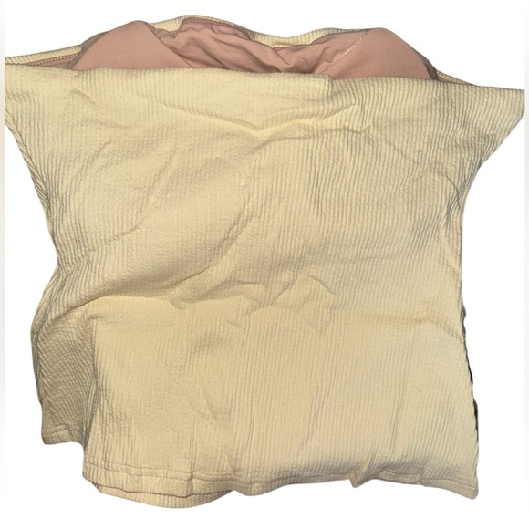 OGL Tube Top Brami with ribbing XL butter cream - Picture 2 of 2
